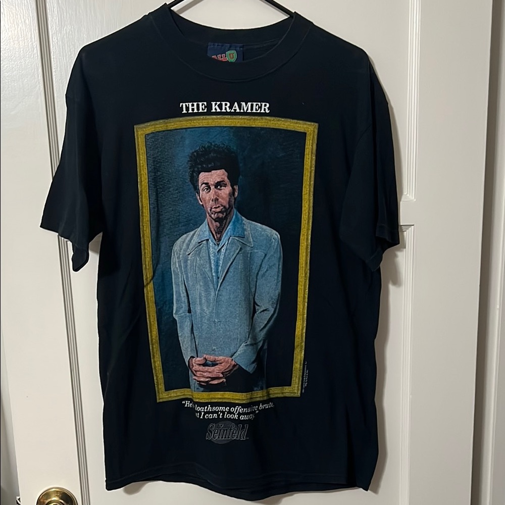 Vintage Seinfeld The Kramer Black Graphic T-Shirt